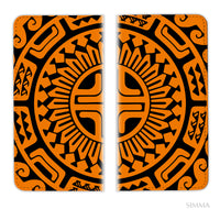 AOKI SAYAKO 手帳型スマホカバー【Protection Tahiti - Orange】