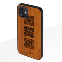 マエダメグ iPhone ウッドiPhoneケース【I love Hawaiian Quilt】