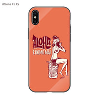 PPBOBBY13 ガラスiPhoneケース【ALOHA EKOMO MAI】