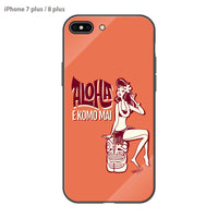 PPBOBBY13 ガラスiPhoneケース【ALOHA EKOMO MAI】