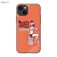 PPBOBBY13 ガラスiPhoneケース【ALOHA EKOMO MAI】