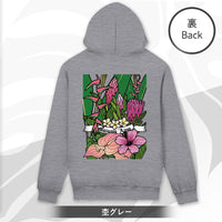 MALAMA Art&Design/Roxy 標準ジップパーカー【Pink Flowers】