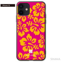 マエダメグ ガラスiPhoneケース【I love Hibiscus】