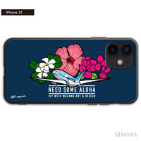 MALAMA Art&Design/Roxy ガラスiPhoneケース【NEED SOME ALOHA】