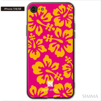 マエダメグ ガラスiPhoneケース【I love Hibiscus】