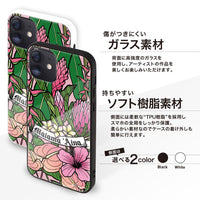 MALAMA Art&Design/Roxy ガラスiPhoneケース【Pink Flowers (pink)】