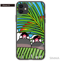 MALAMA Art&Design/Roxy ガラスiPhoneケース【ALOHA BIRDS】