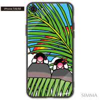 MALAMA Art&Design/Roxy ガラスiPhoneケース【ALOHA BIRDS】