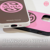MALAMA Art&Design/Roxy ガラスiPhoneケース【アカショウピンと糸芭蕉】