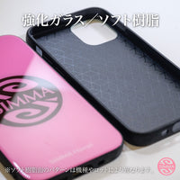 MALAMA Art&Design/Roxy ガラスiPhoneケース【Pink Flowers (gray)】