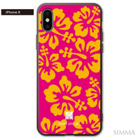 マエダメグ ガラスiPhoneケース【I love Hibiscus】