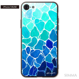MALAMA Art&Design/Roxy ガラスiPhoneケース【Mosaic Ocean】
