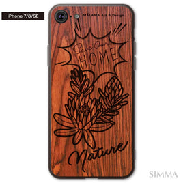 MALAMA Art&Design/Roxy ウッドiPhoneケース【Protea】オーストラリア野生動物サポート商品