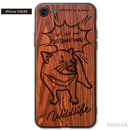 MALAMA Art&Design/Roxy ウッドiPhoneケース【Tasmanian Devil】オーストラリア野生動物サポート商品