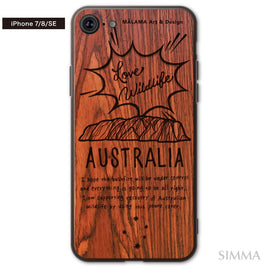 MALAMA Art&Design/Roxy ウッドiPhoneケース【Ululu】オーストラリア野生動物サポート商品