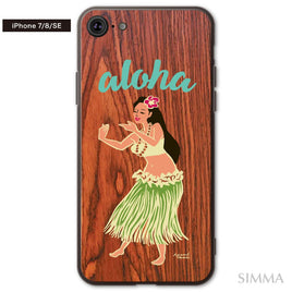 hirockshow（ヒロックショウ）ウッドiPhoneケース【hula aloha】